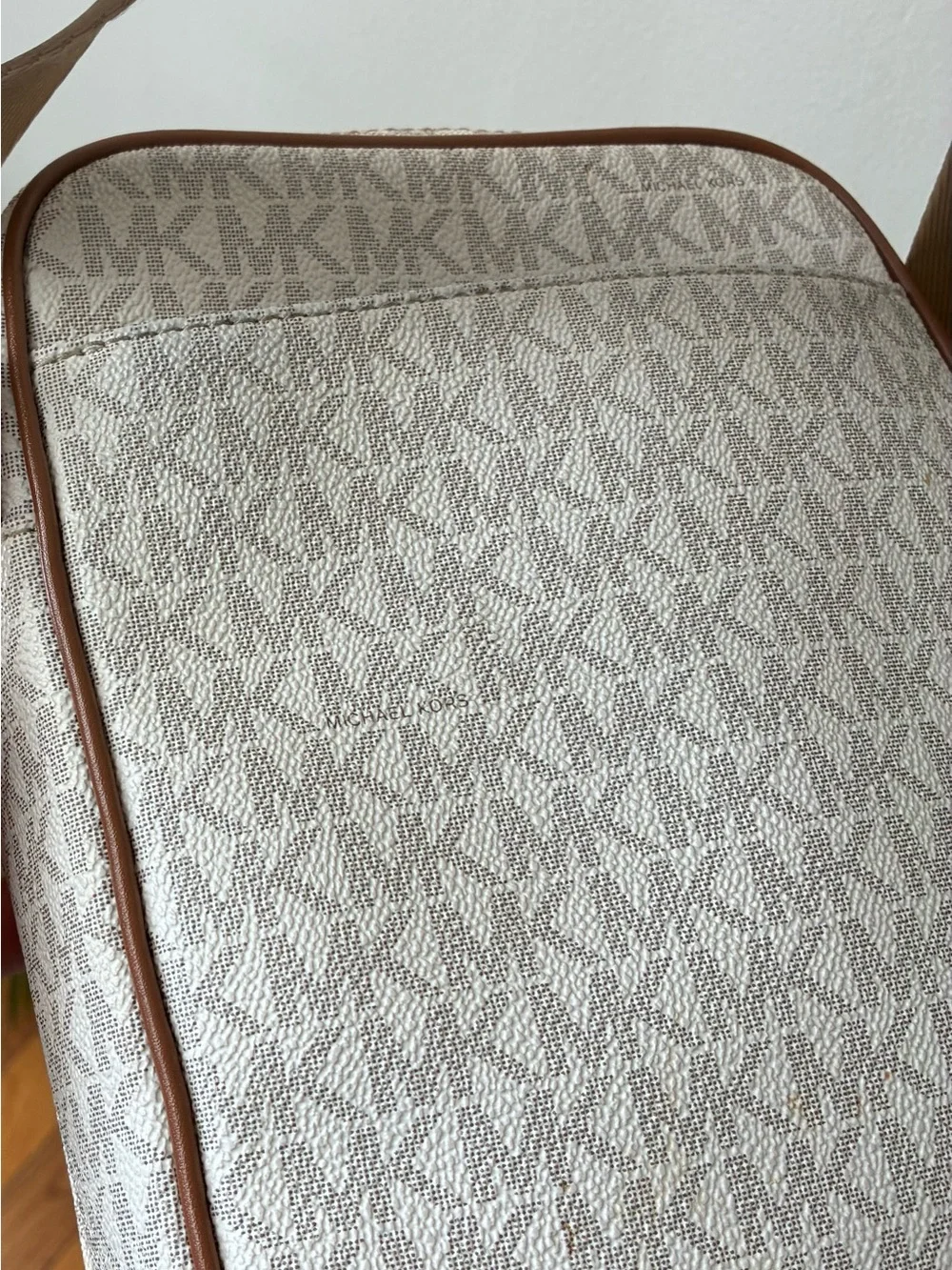 Michael Kors Women’s Cream Signature Crossbody Bag